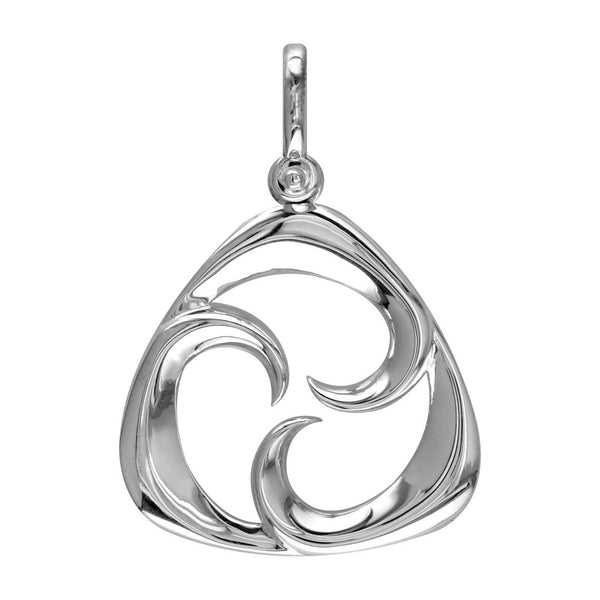 Medium Triangle Shape Maori Tri Koru New Beginnings Charm with Three C –  Sziro Jewelry