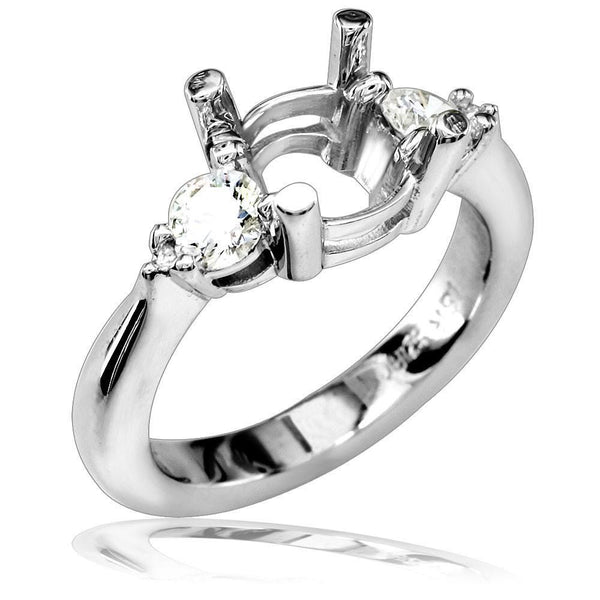 white gold ring settings without stones