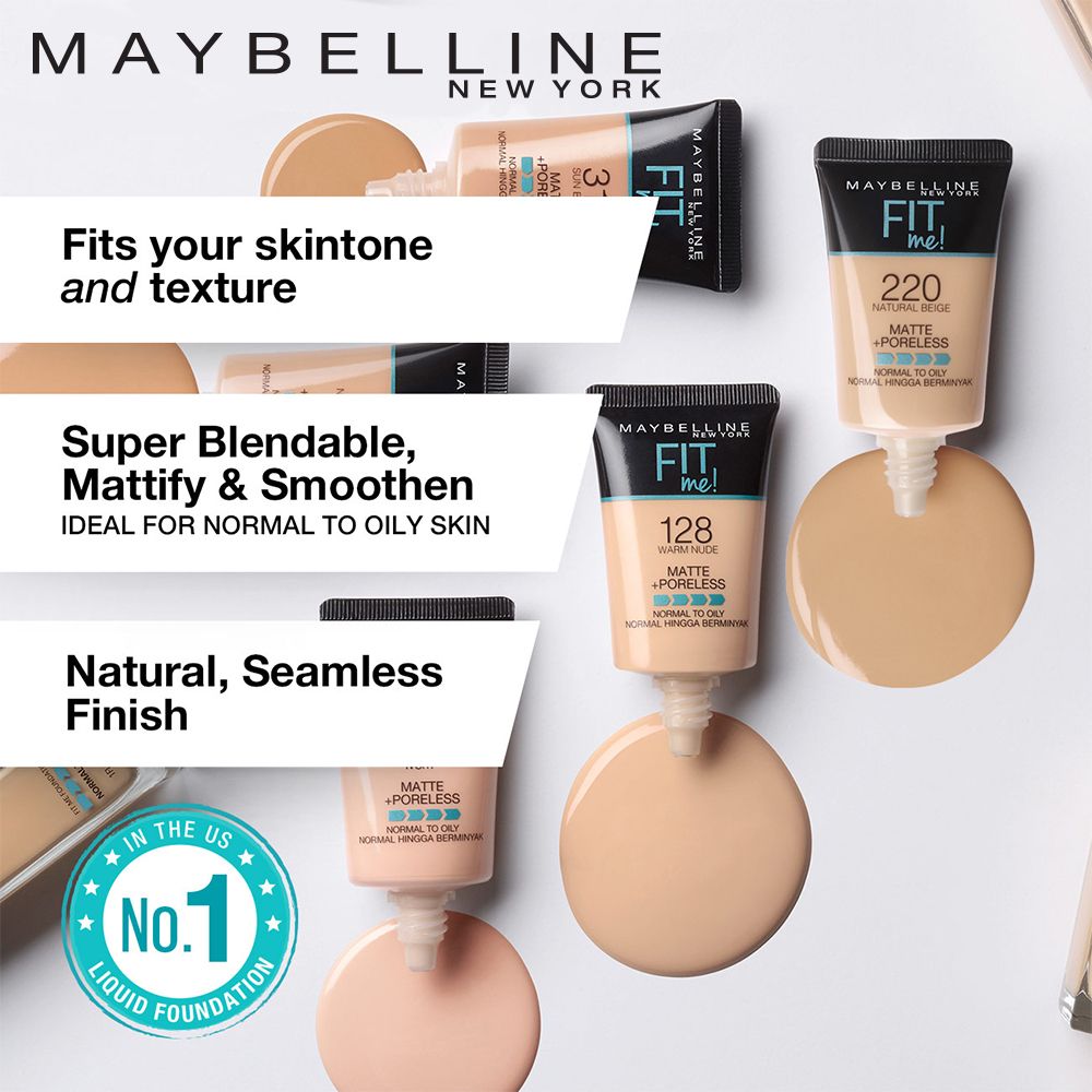 Maybelline New York Fit Matte Poreless Liquid Tube - Beuflix –