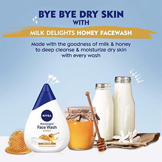 Nivea Milk Delights Face Wash - Honey