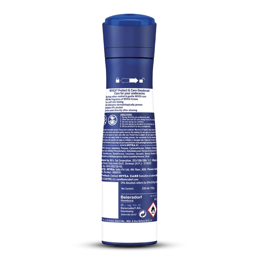 grens Pigment bouwen Nivea Protect & Care Women Deodorant 48hrs Protection with Crème Fragrance  150 ml - Beuflix – BEUFLIX
