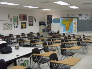 empty classroom