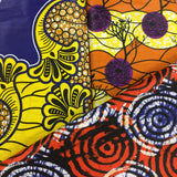 Collage of African cotton prints in bright colors