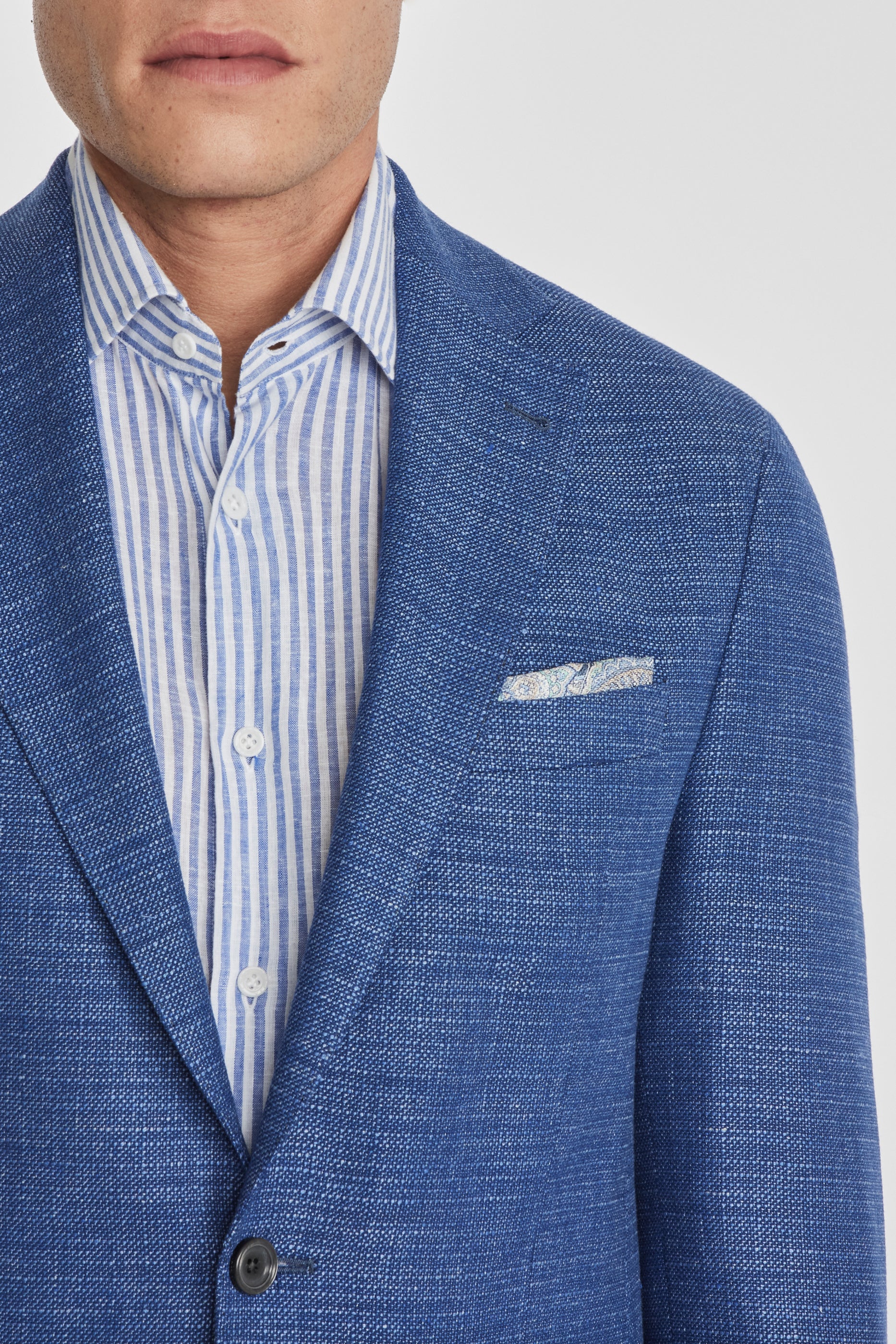 CK 2 BTN BLUE MINI HOUNDSTOOTH CHECK SPORTCOAT