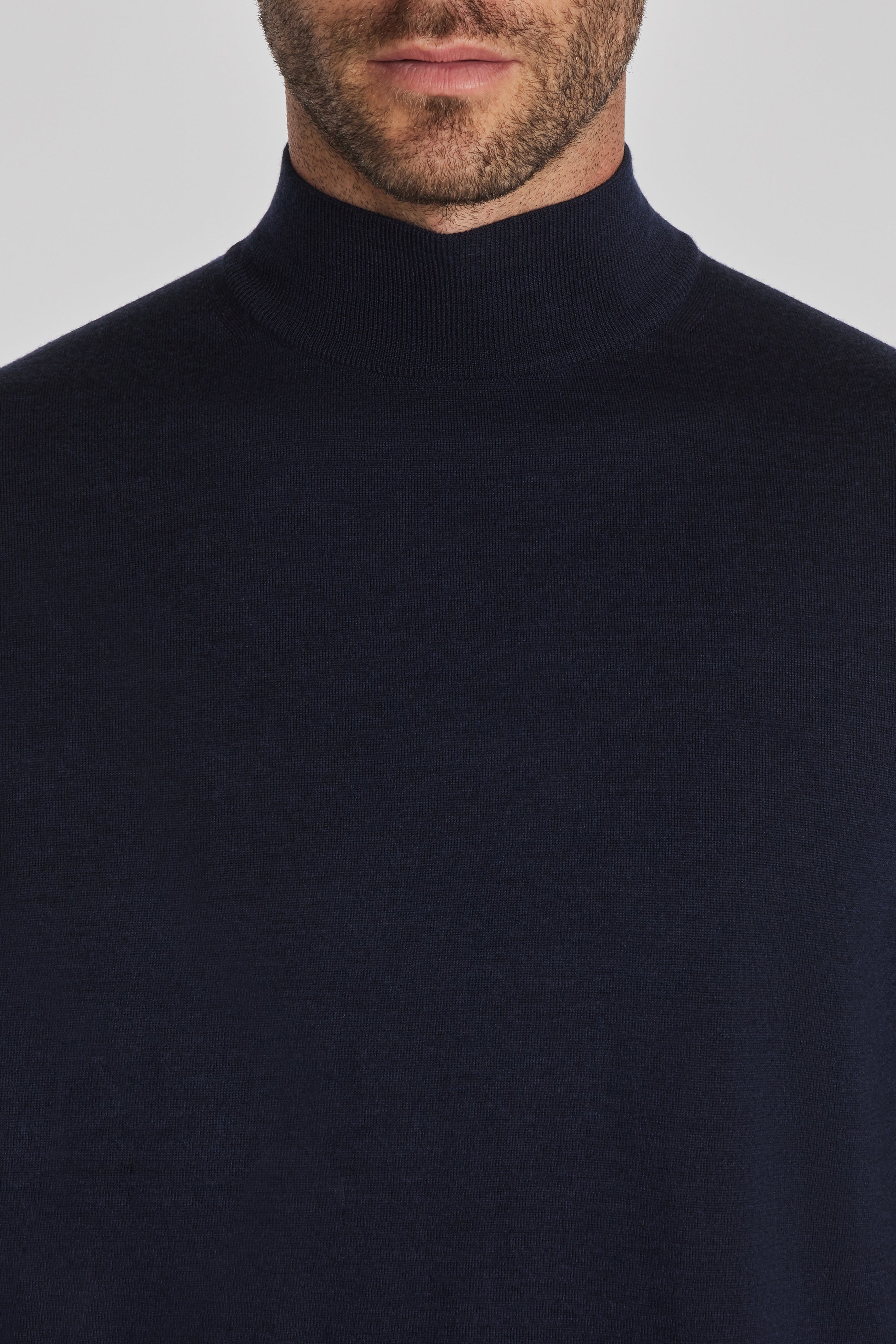 Jack Victor Men's Beaudry Plum Wool, Silk and Cashmere Mock Neck