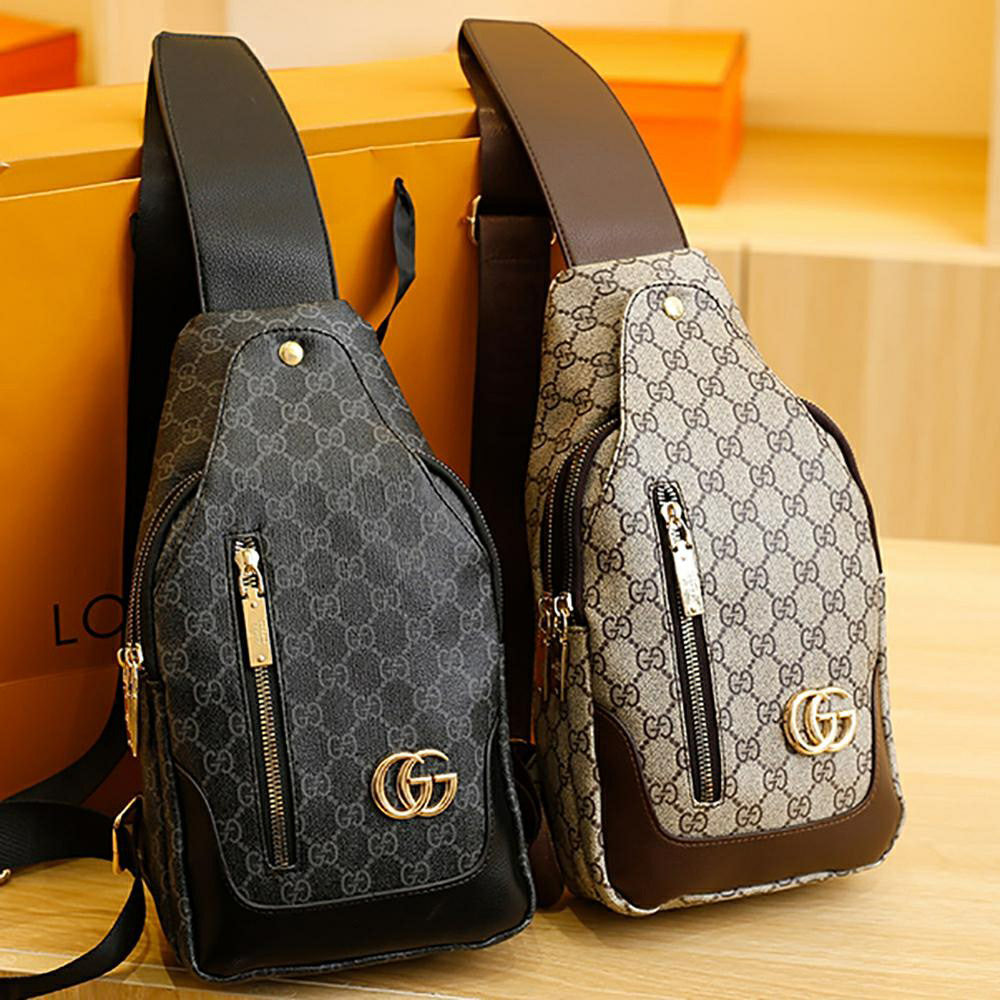 GG Classic Letter Logo Zipper Shoulder Bag Men's And Women&#