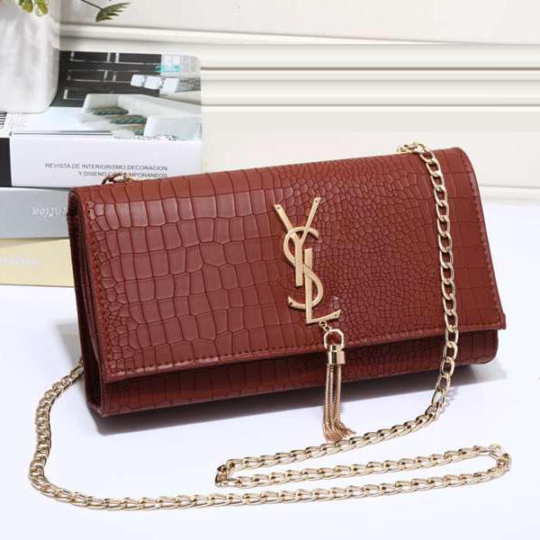 YSL Women Shopping Bag Leather Chain Satchel Shoulder Bag Crossbody