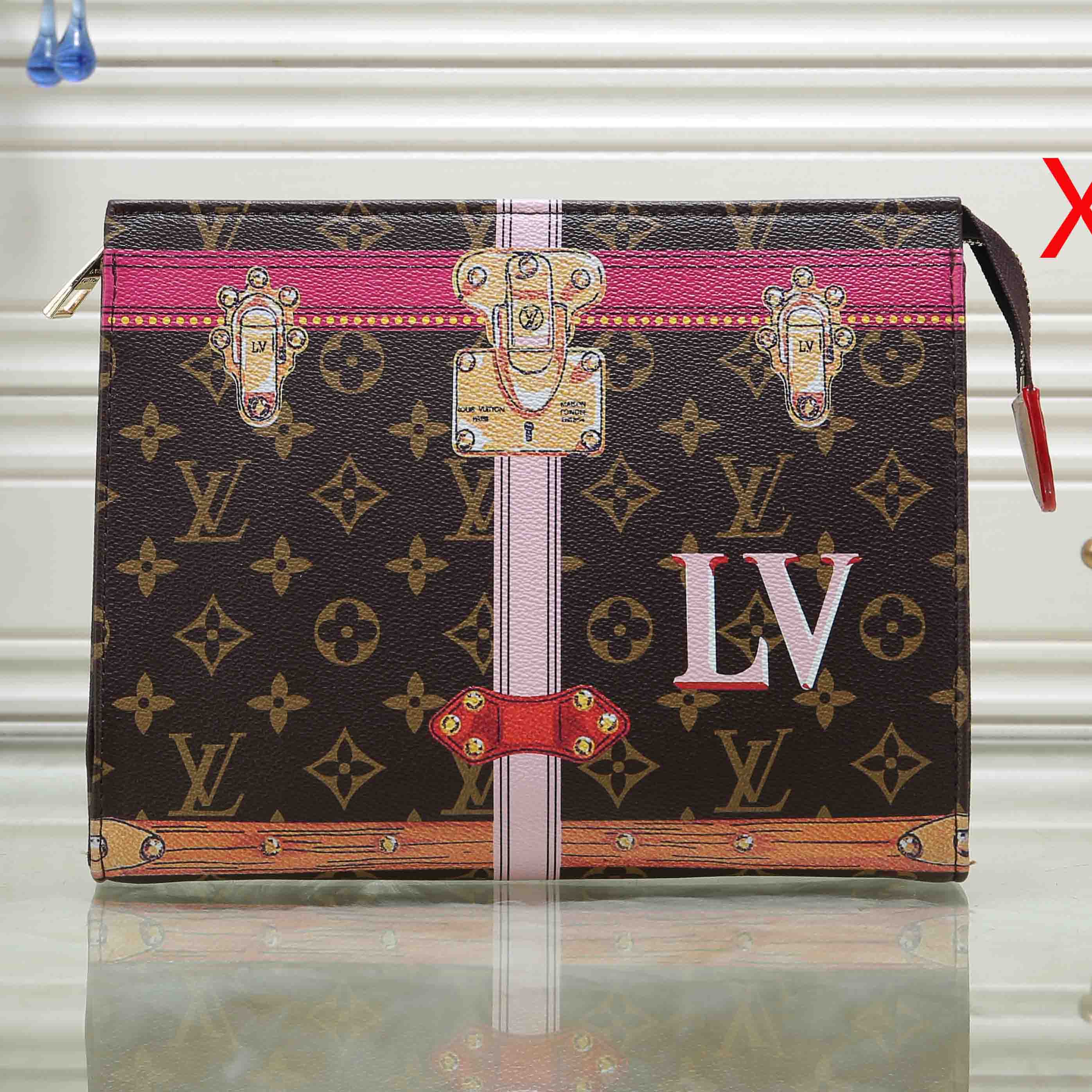 Louis Vuitton Women Fashion Leather Zipper Wallet Purse