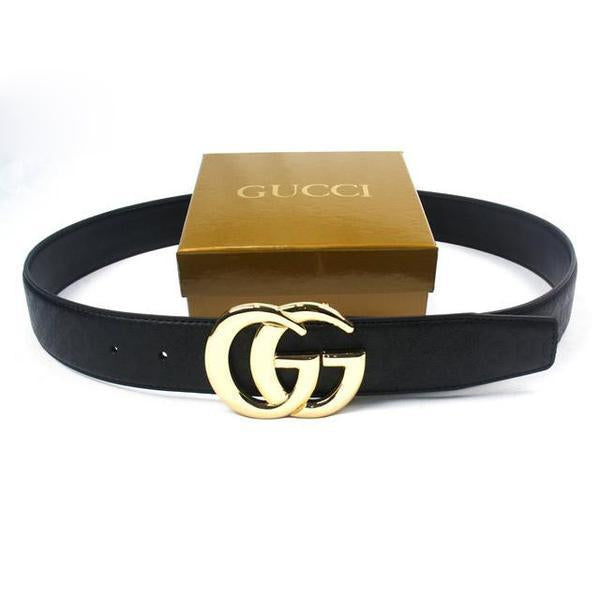 G U C C I Woman Fashion Smooth Buckle Belt Leather Belt