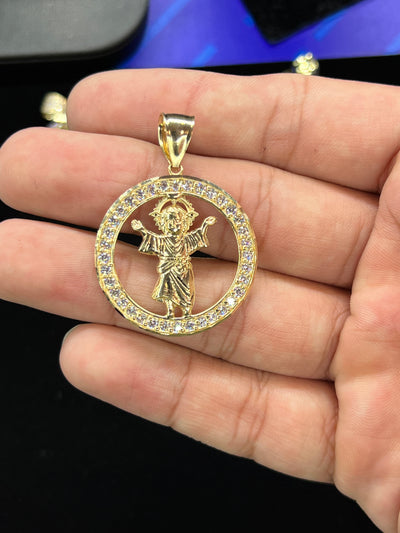 NEW 14K JESUS CIRCLE by GD • - Gold Drip Jewelry