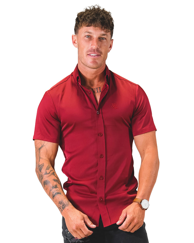 Ruby Red KCC Men's Short Sleeve Muscle Fit Shirt