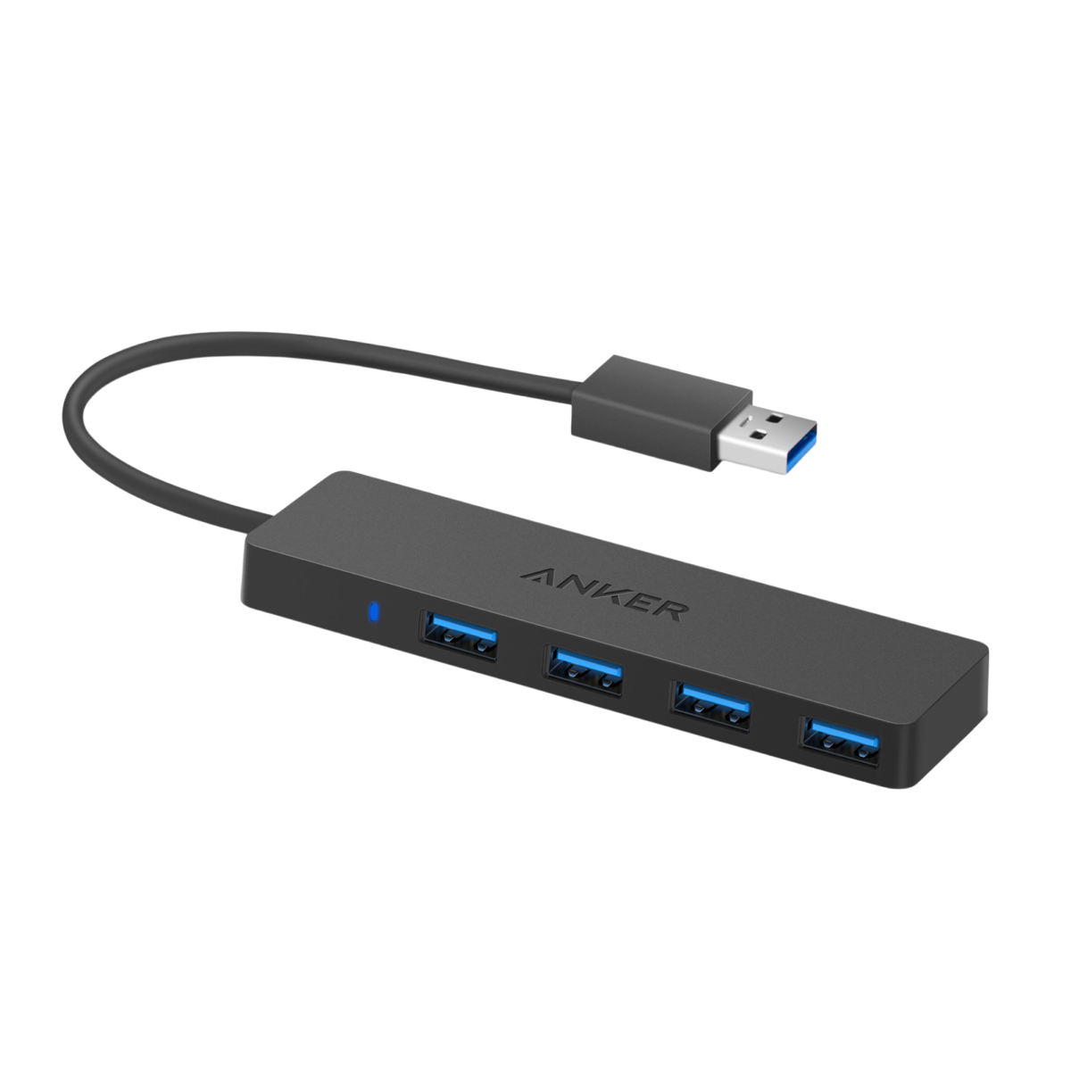 Ultra Slim Extended Computer Interface 4 Port USB A 3.0 Hub for Travel -  PrimeCables®