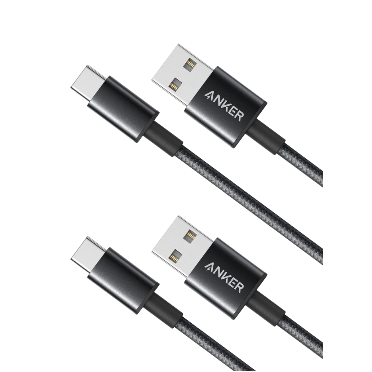 Anker Premium Nylon USB-C to USB-A Cable (3 ft / 6 ft, 2-Pack)