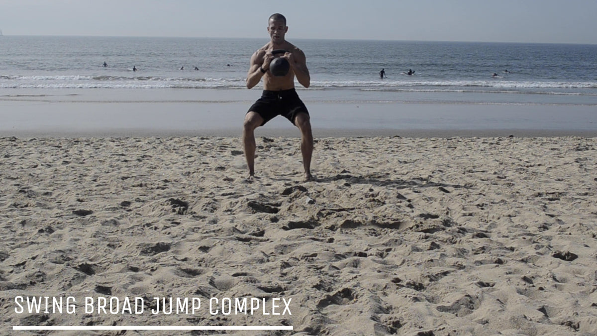 Swing Broad Jump Complex- Functional Fitness Kettlebell Exercise