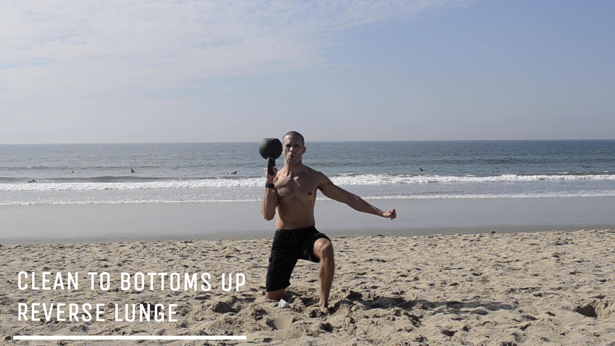 Clean To Bottoms Up Reverse Lunge- Functional Fitness Kettlebell Exercise