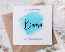 Load image into Gallery viewer, Personalised Bampi Birthday Card, Special Grandpa, Happy Birthday, Age Card For Him, 50th, 60th, 70th, 80th, 90th
