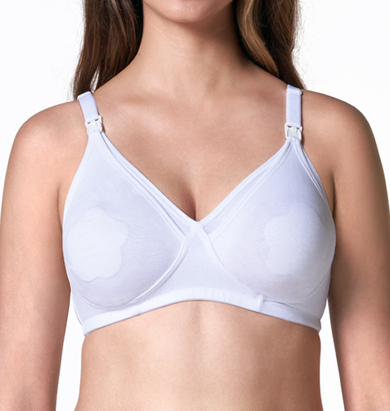 Buy Nityakshi Women's Cotton Hosiery White Full Cup Feeding Bra