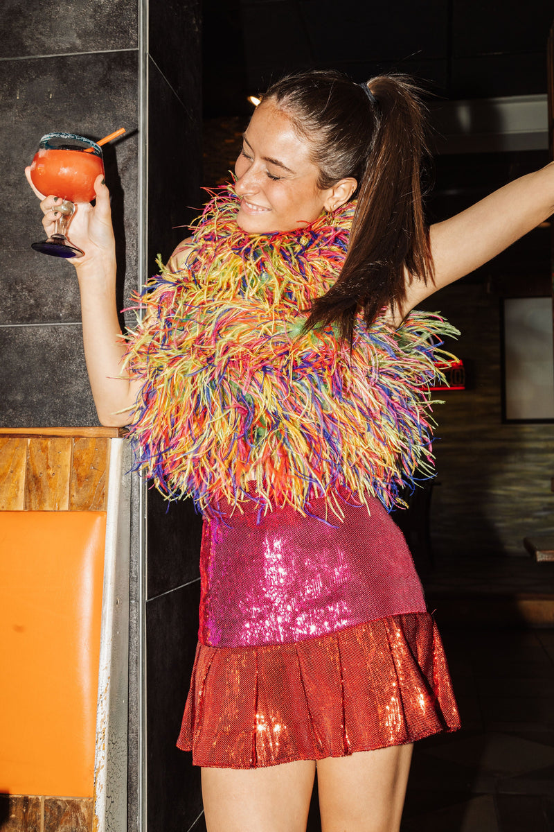 Rainbow Feather Tank – Queen of Sparkles