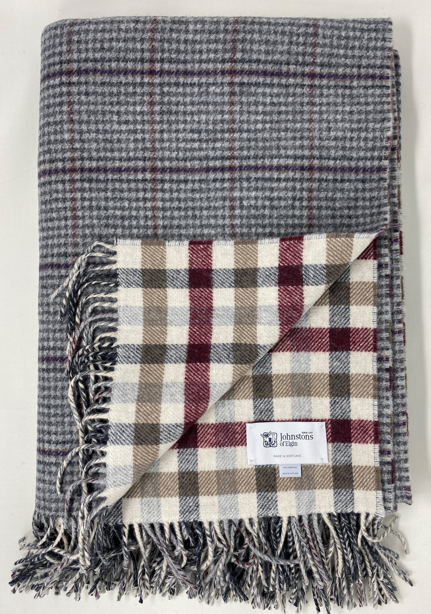 Double Faced Check Lambswool Throw – Sykes & Ainley