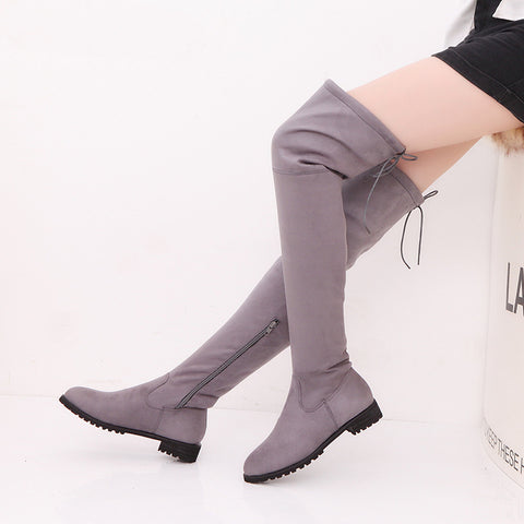 over the knee high boots suede