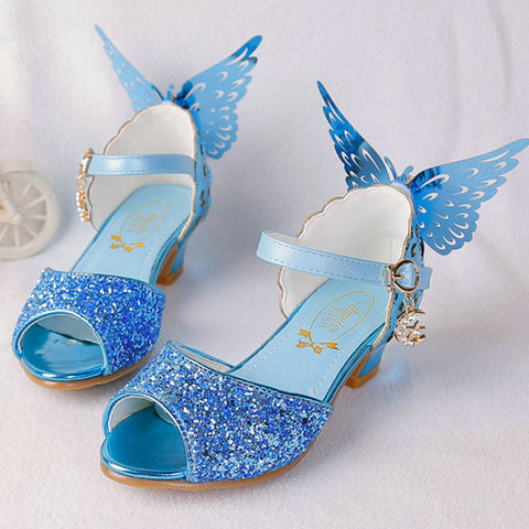 girls blue party shoes