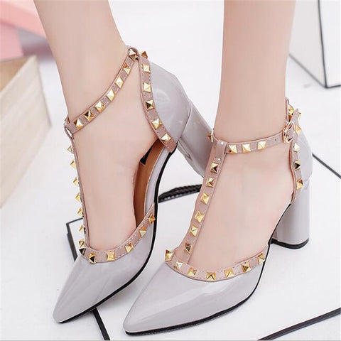 pointed block heels