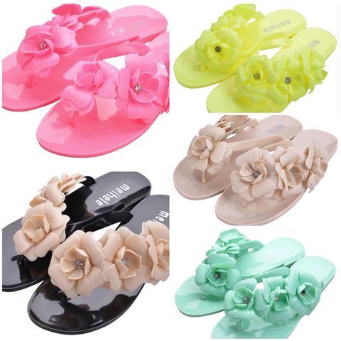 jelly flower sandals