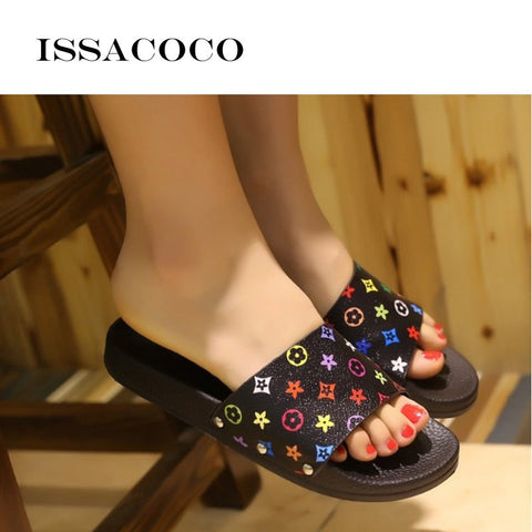 ISSACOCO Women Slippers Women Summer 
