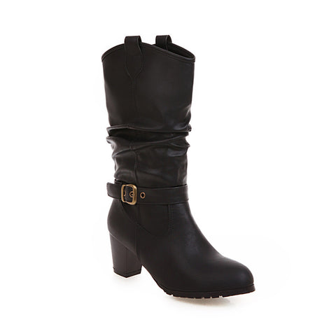 womens mid calf dress boots