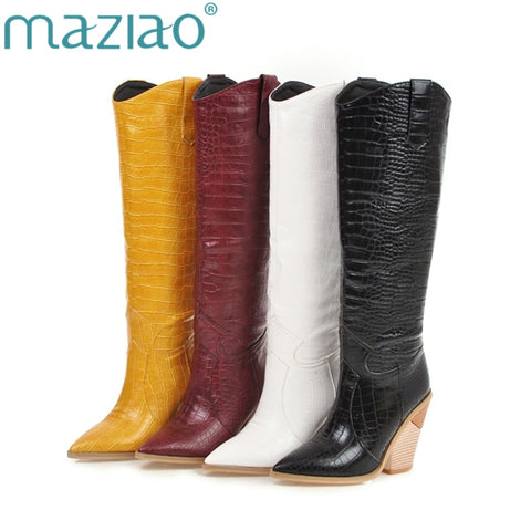 womens white knee high boots