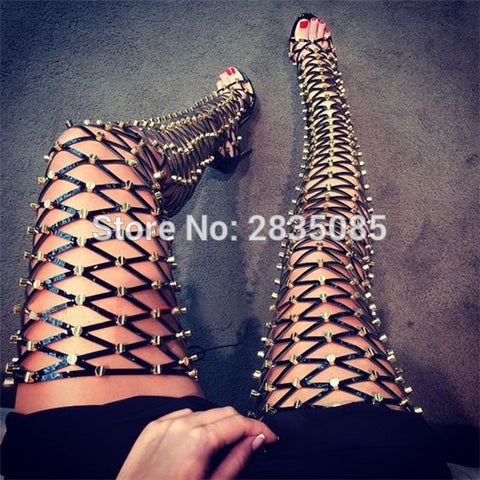 gladiator over the knee boots