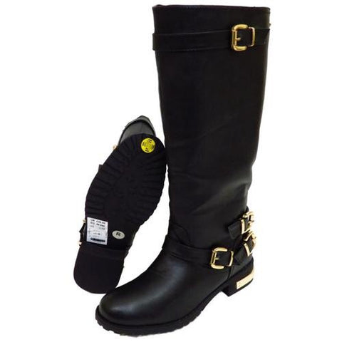 knee high biker style boots