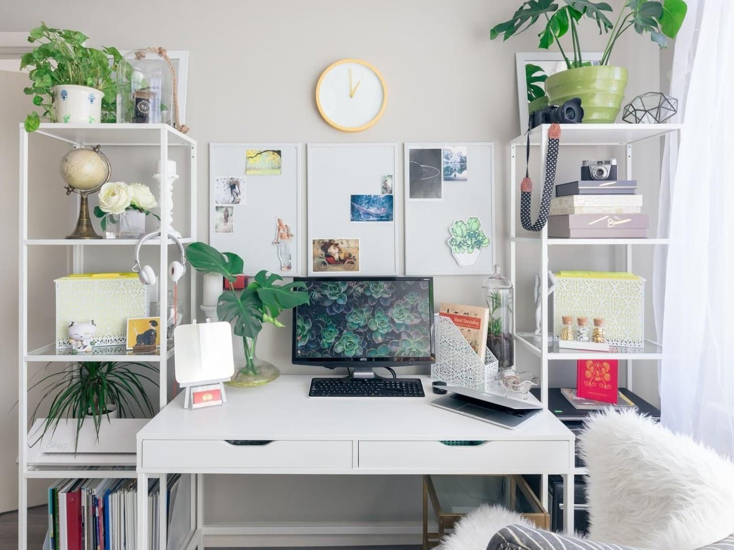 HOW TO HIDE CORDS BEHIND A DESK THAT IS AGAINST A WALL OR WINDOW – Stay  Home Style
