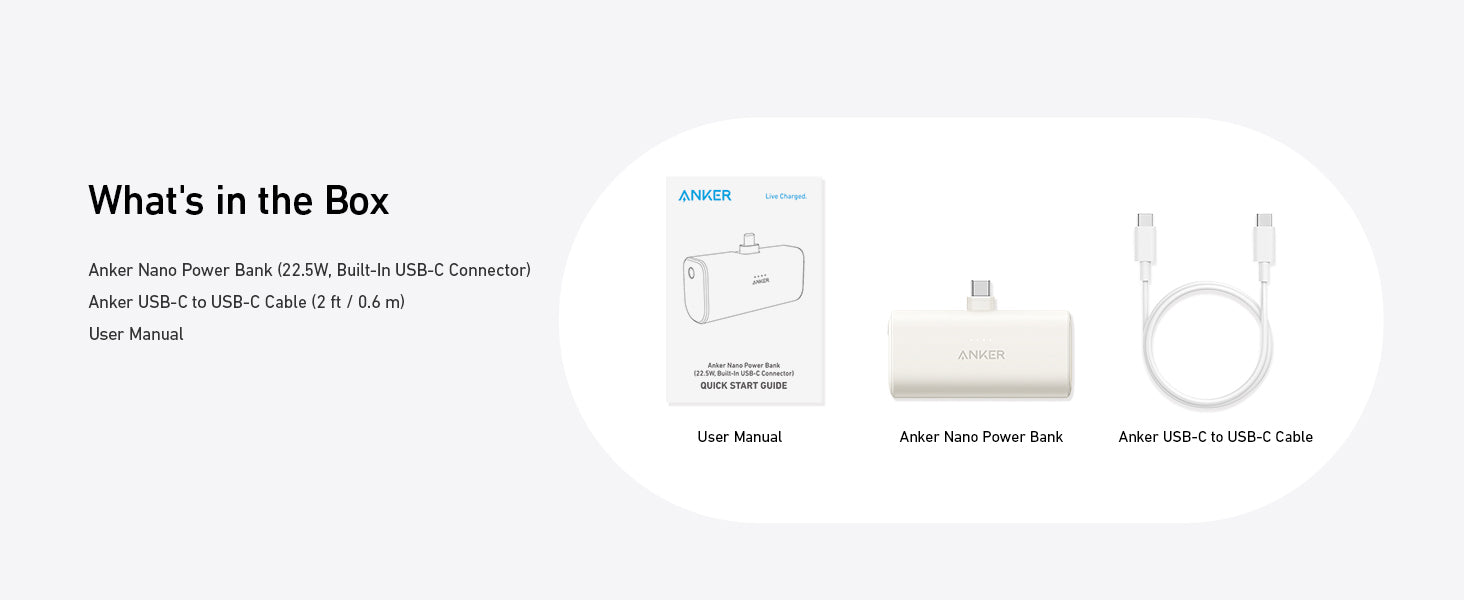 Anker Nano Power Bank (22.5W, Built-In USB-C Connector) is so small