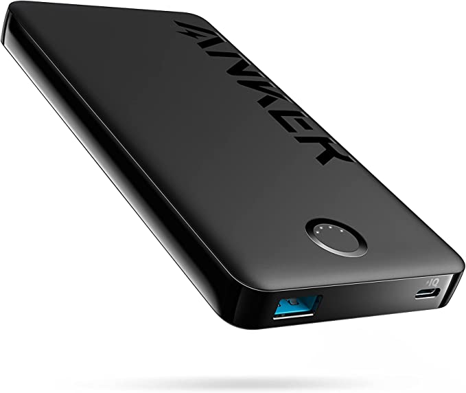 Anker Portable Charger PowerCore 5000mAh External Battery Power Bank for  iPhone,Ultra-Compact,Black