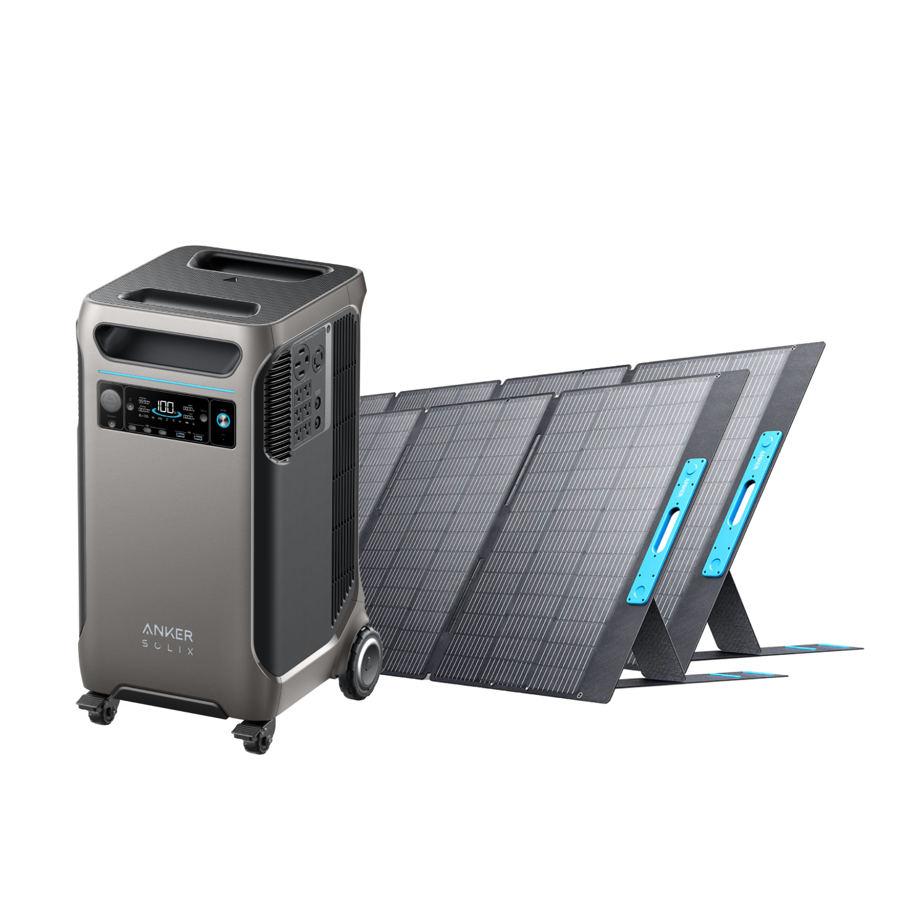 Anker SOLIX F3800 Portable Power Station 3840Wh 6000W 2× Anker SOLIX Portable Solar Panel (400W)