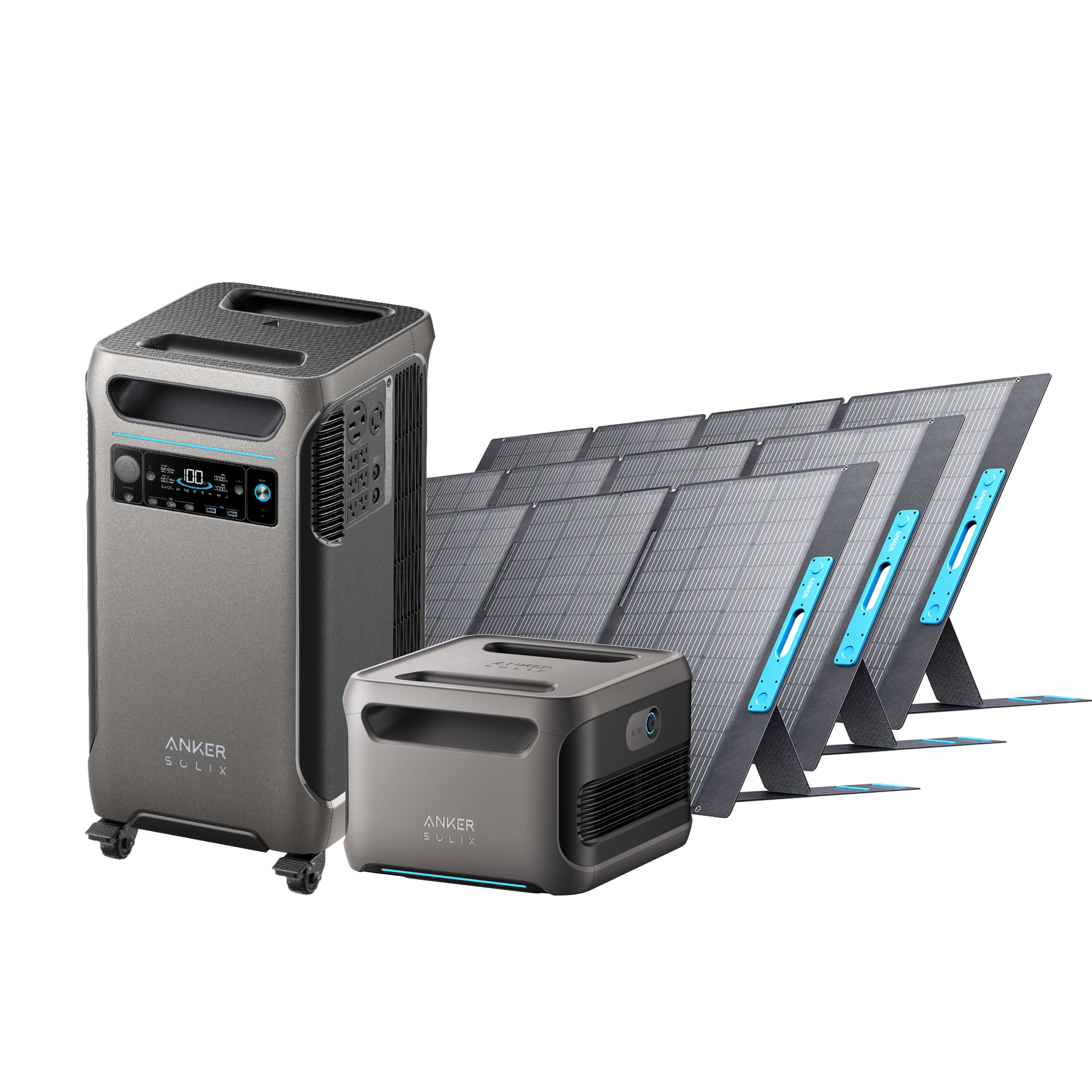 Anker SOLIX F3800 + Expansion Battery 3× Anker SOLIX Portable Solar Panel (400W)