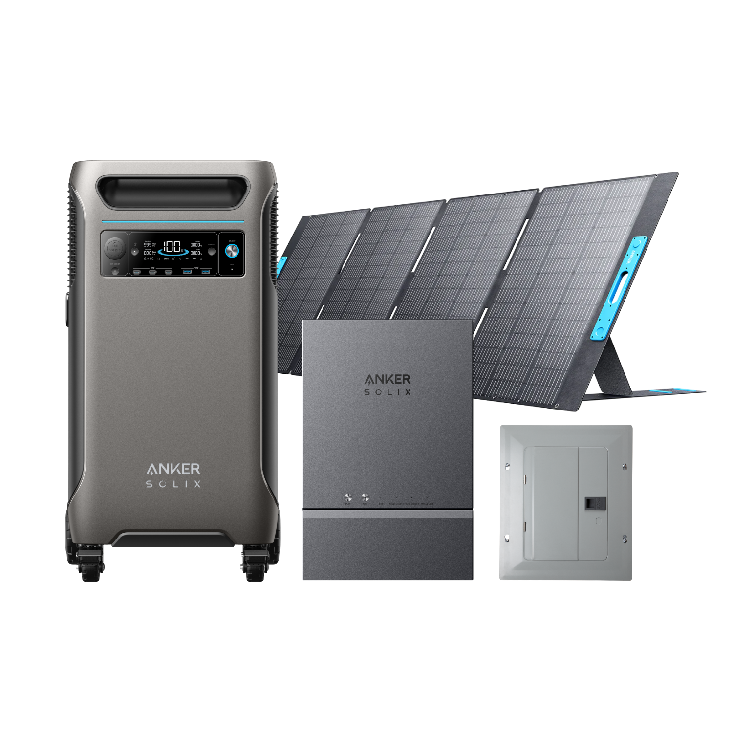 Anker SOLIX F3800 + Smart Home Power Kit Anker SOLIX Portable Solar Panel (400W)