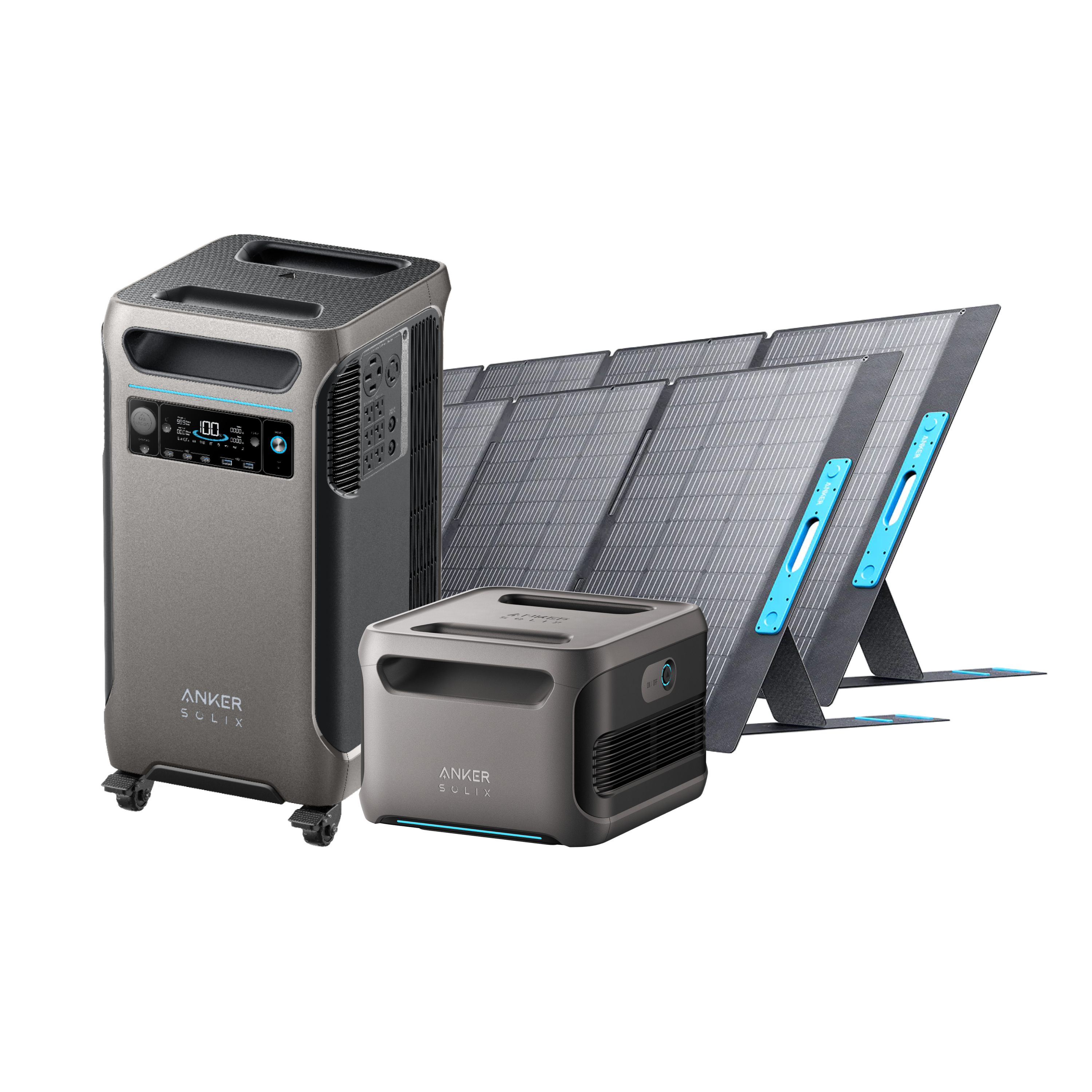 Anker SOLIX F3800 + Expansion Battery 2× Anker SOLIX Portable Solar Panel (400W)