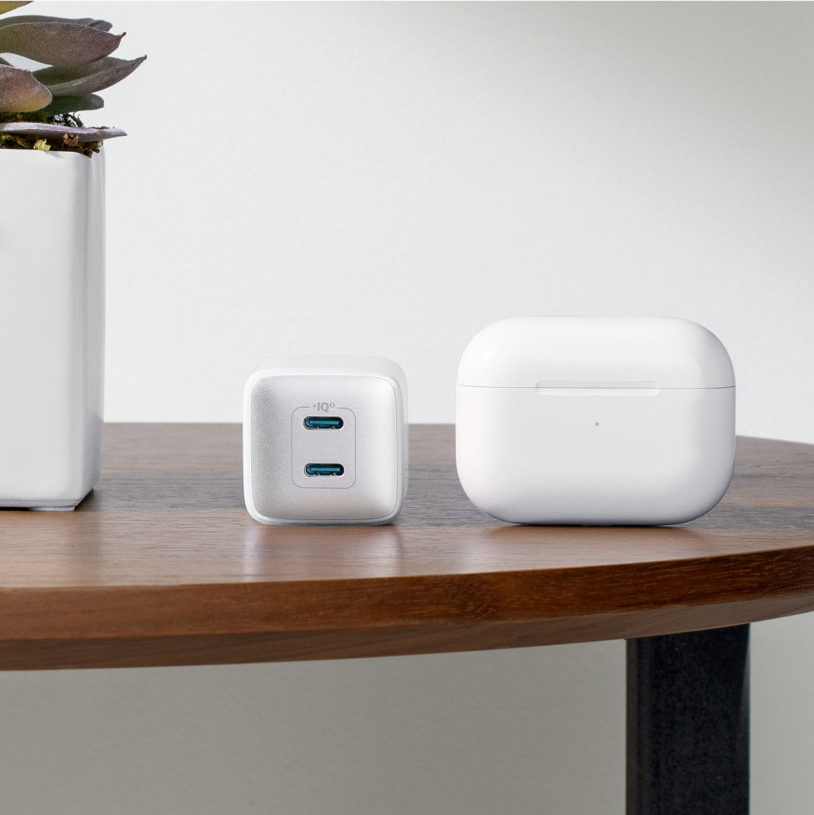 Charge at up to 40W from a charger that's smaller than your AirPods Pro.