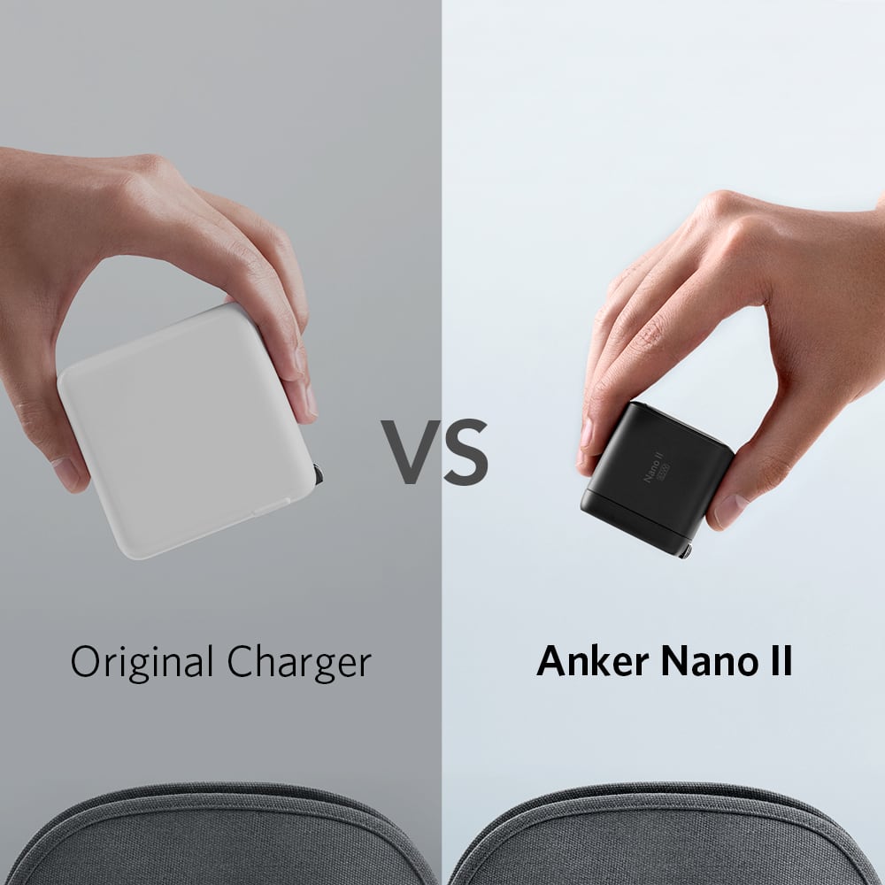 Chargeur Secteur USB-C Anker PowerPort Nano II 65W - Noir