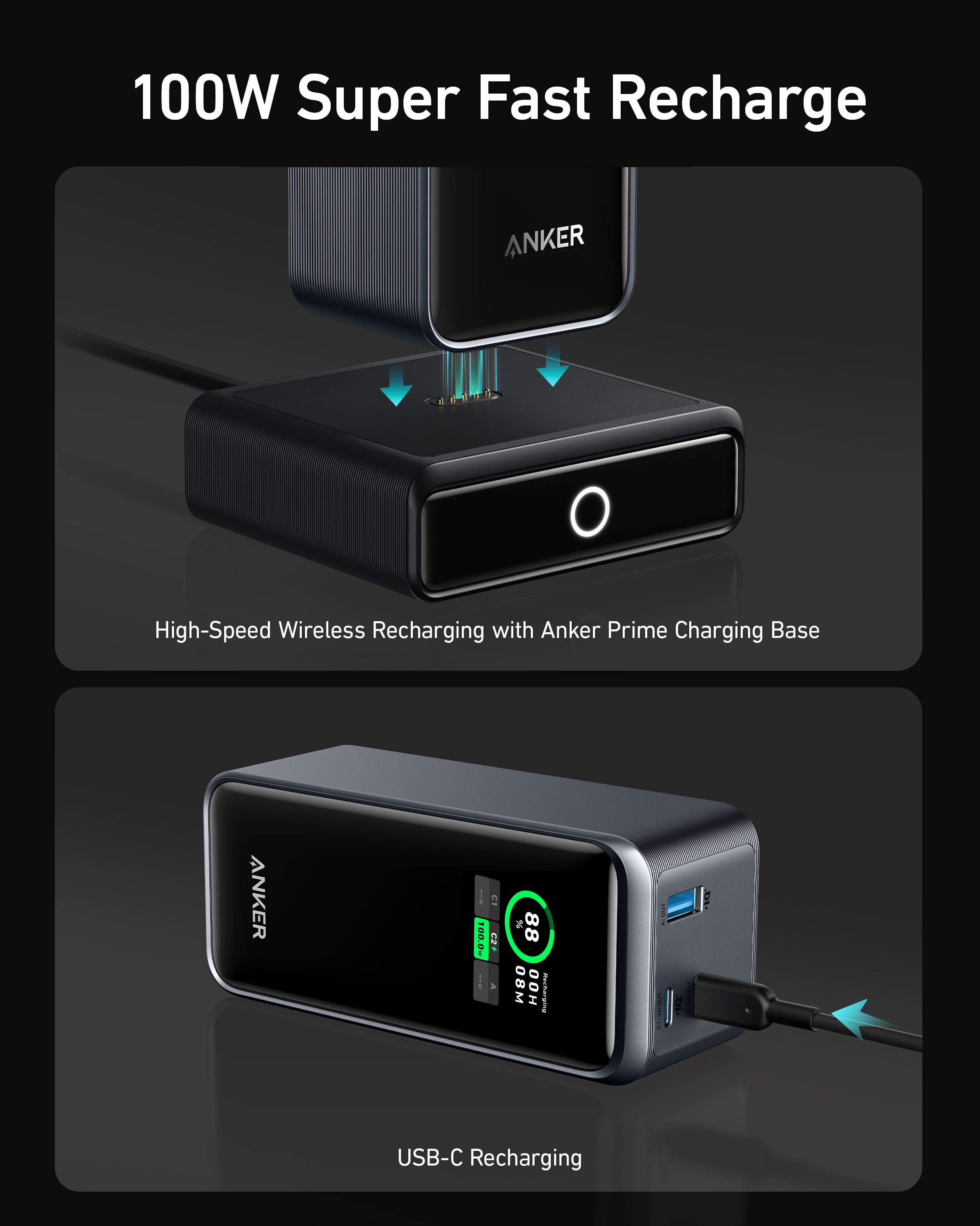 Anker 100W Charging Base for Anker Prime Power Bank