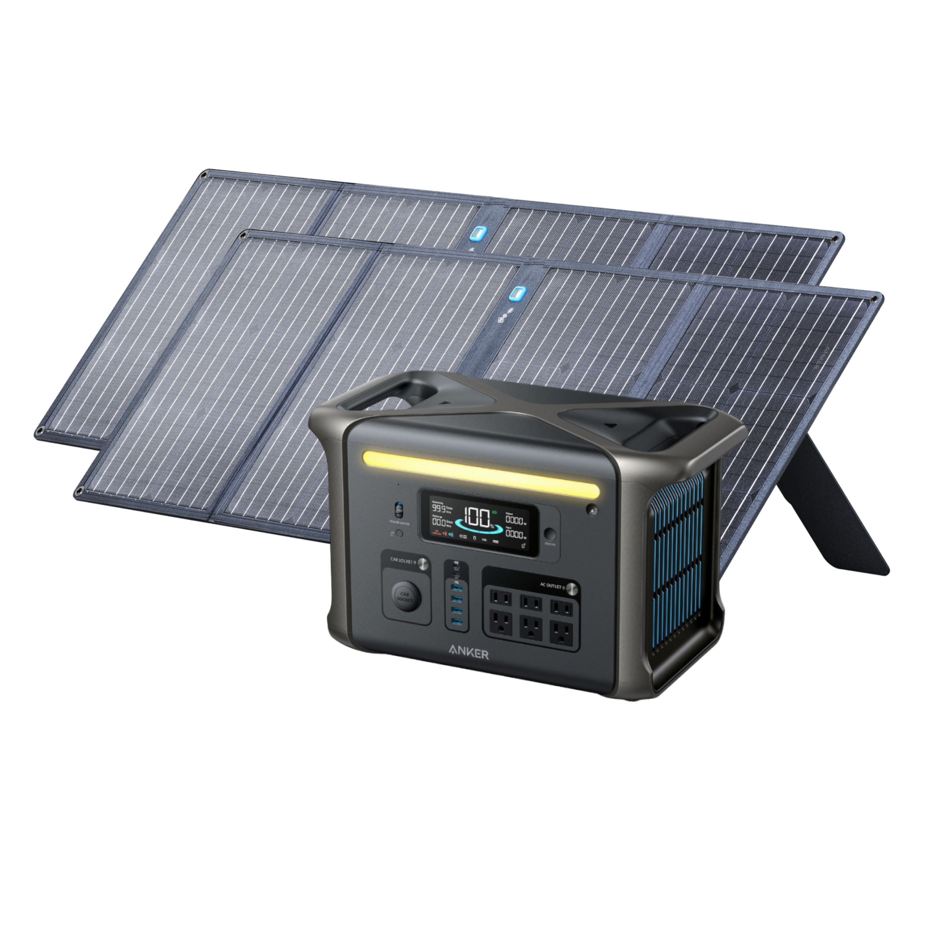 Anker SOLIX <b>F1500</b> Solar Generator + 2 x 100W Solar Panel