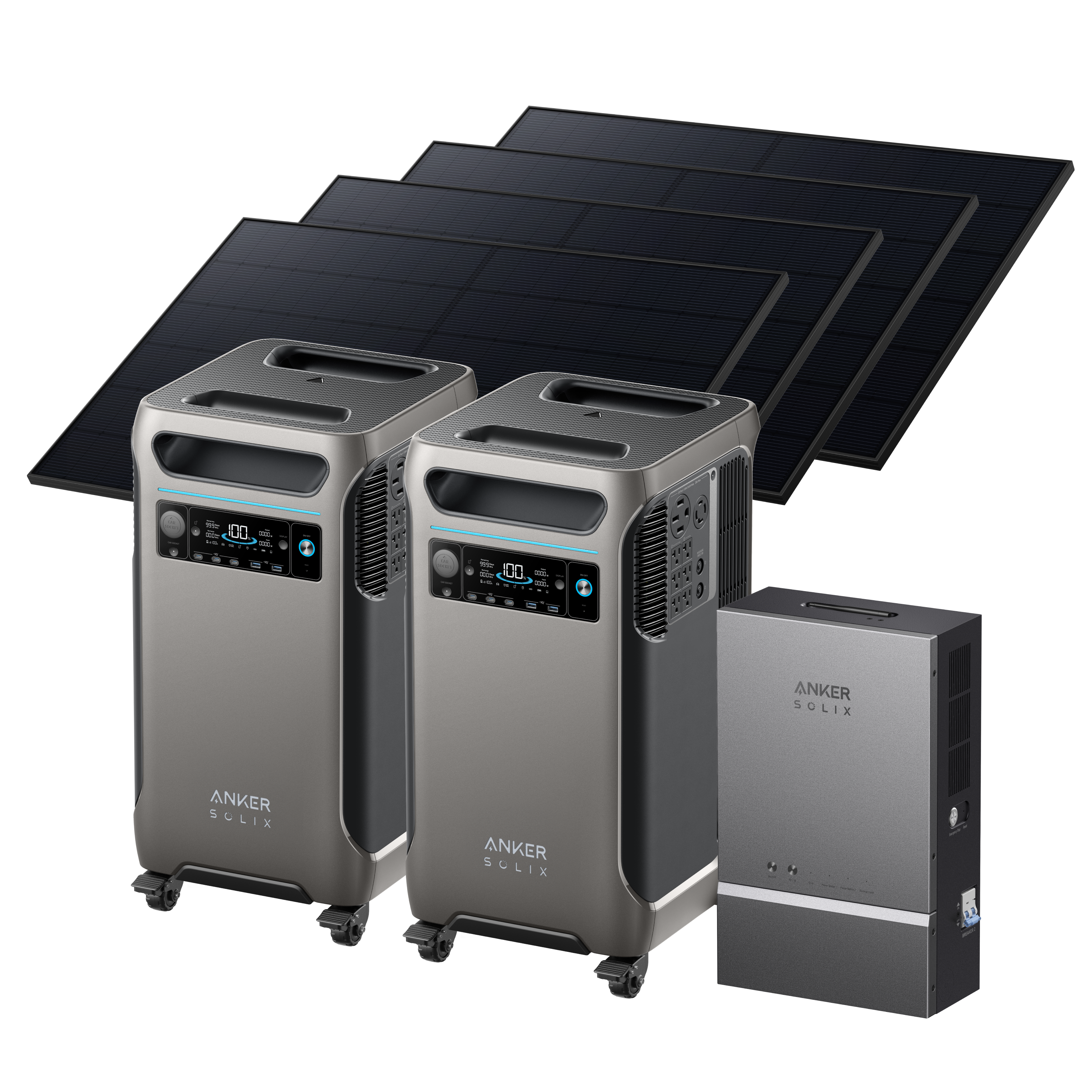 2× Anker SOLIX F3800 (12kW | 7.68kWh) + Smart Home Power Kit + 4× 405W Rigid Solar Panel