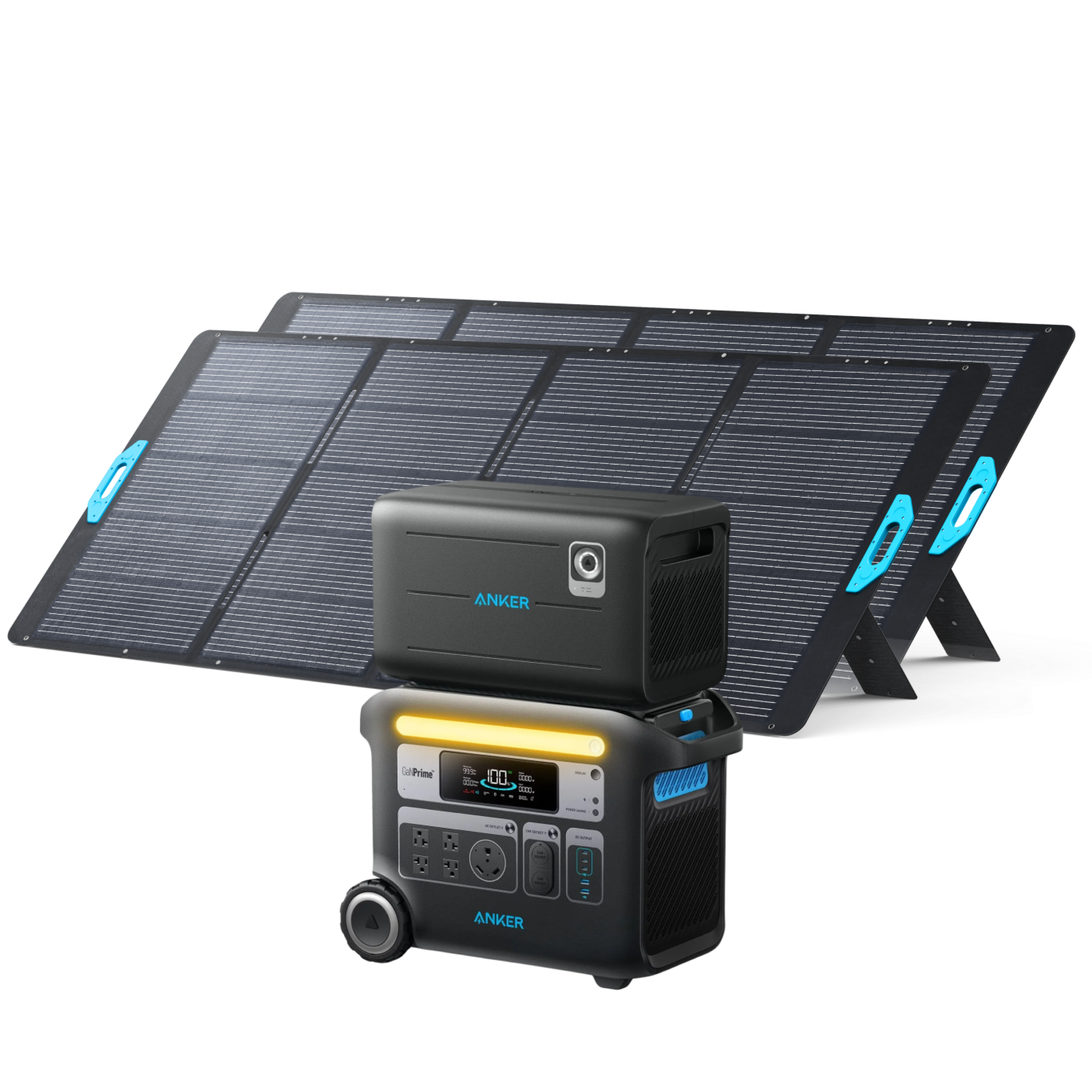 Anker SOLIX <b>F2000</b> Solar Generator + Expansion Battery + 2x 400W Solar Panel