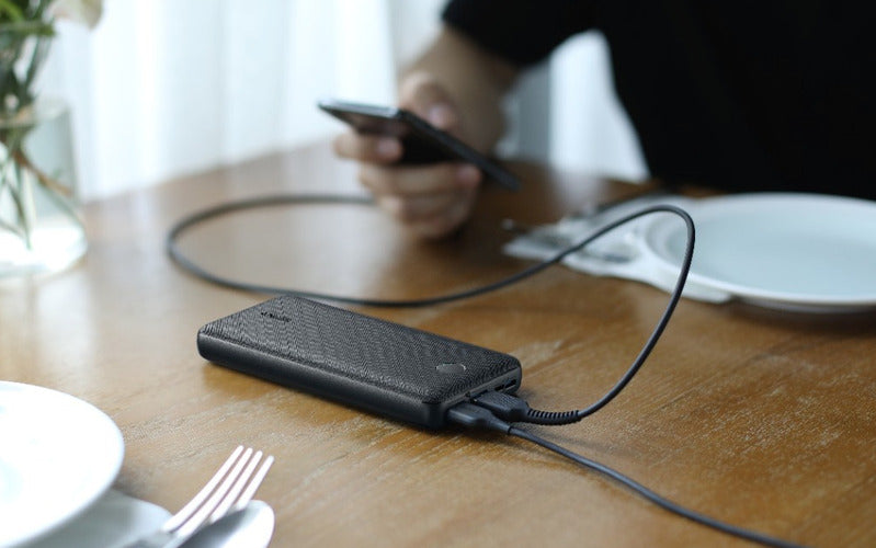 portable power bank charging iPhone