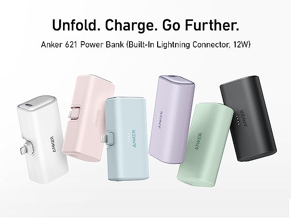 Anker Nano Portable Charger for iPhone, with Built-in MFi Certified  Lightning Connector, Power Bank 5,000mAh 12W, Compatible with iPhone 14/14  Pro /