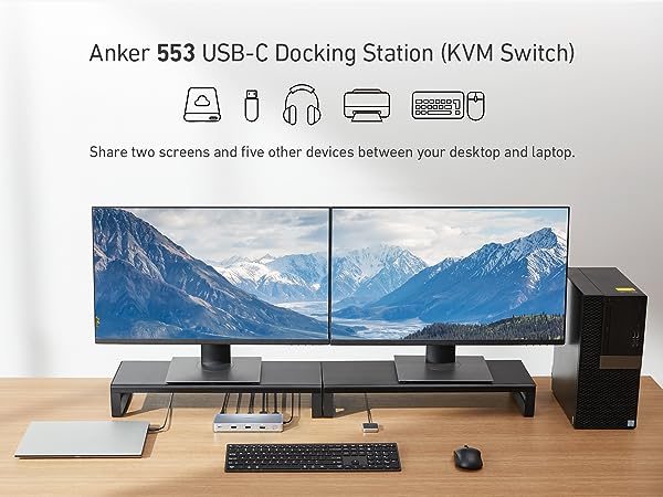 Anker 553 USB-C Docking Station (KVM Switch) - Anker US