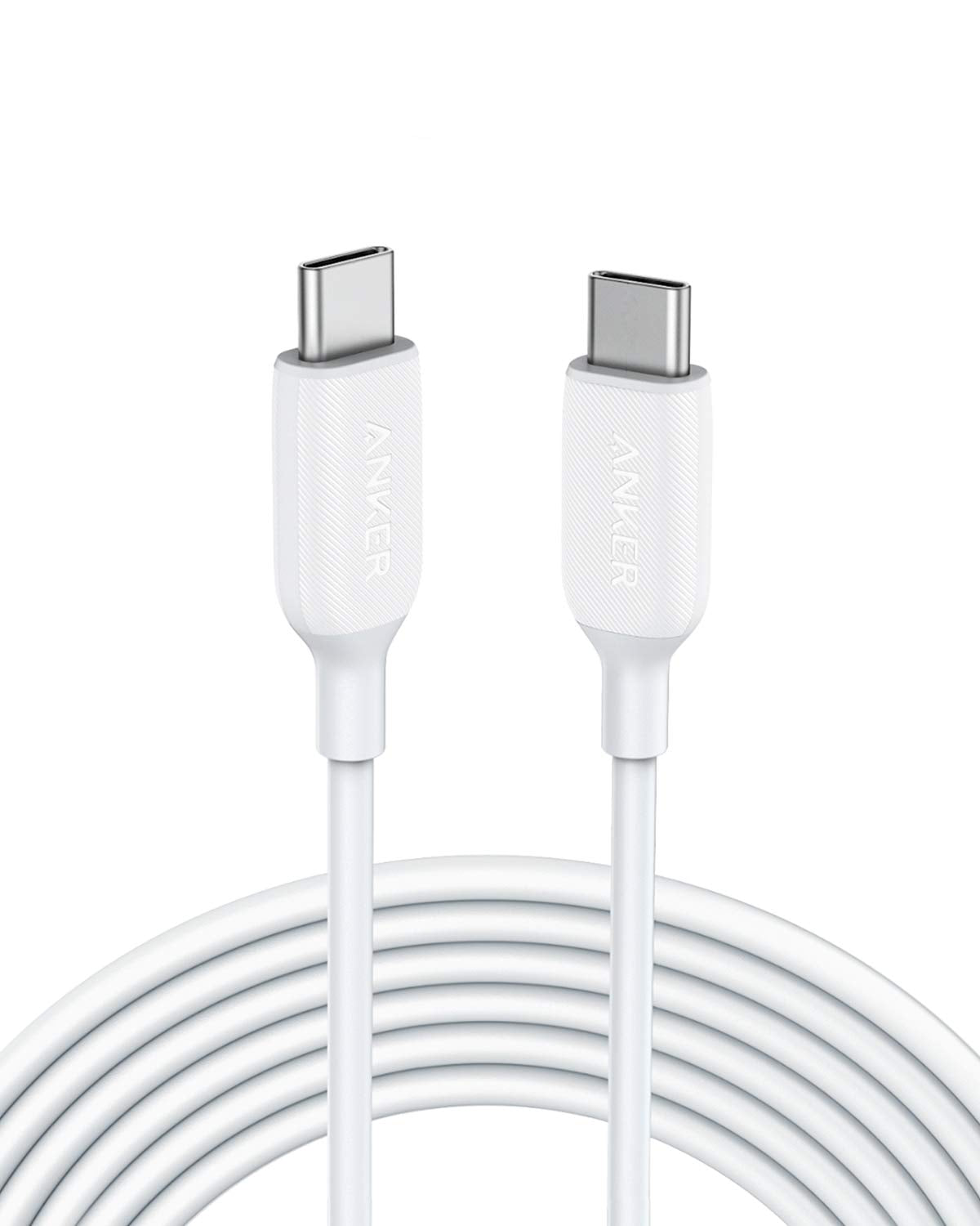 Photos - Cable (video, audio, USB) ANKER 541 USB-C to USB-C Cable White / 10ft A8854021 