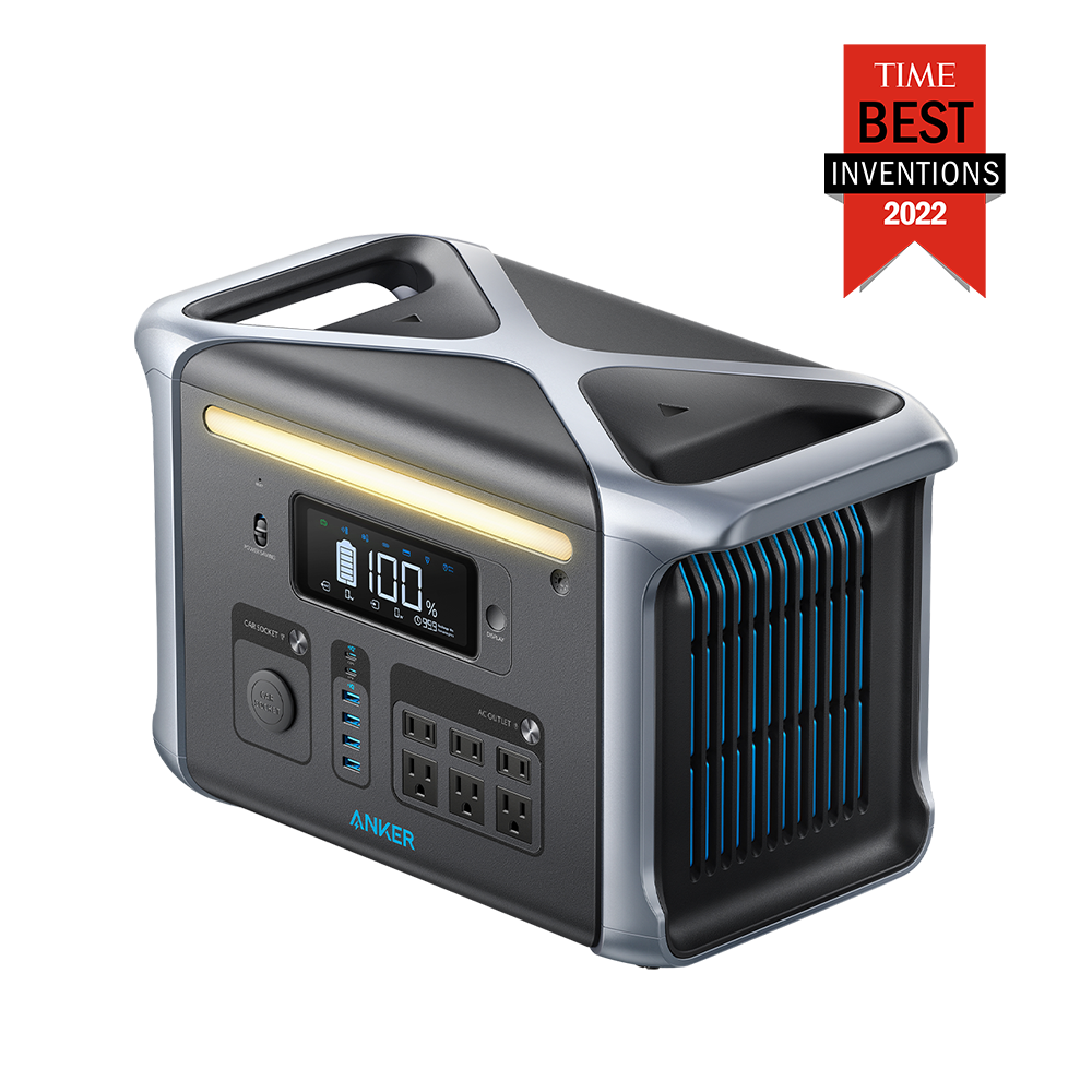 Anker SOLIX F2000 Portable Power Station, PowerHouse 767, 2048Wh GaNPrime  Solar Generator with 5×200W Solar Panels, LiFePO4 Batteries, 4 AC Outlets  Up to 2400W for Home, Power Outage, Outdoor Camping 